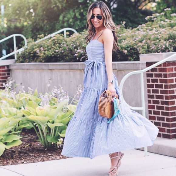 j crew tiered maxi dress